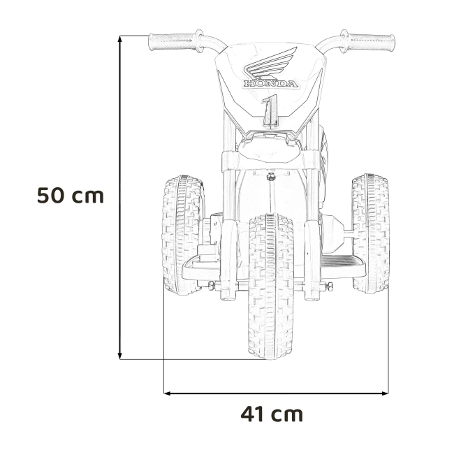 Moto elettrico per bambini Honda CRF 450R rosso con clacson e battistrada in gomma – rosso