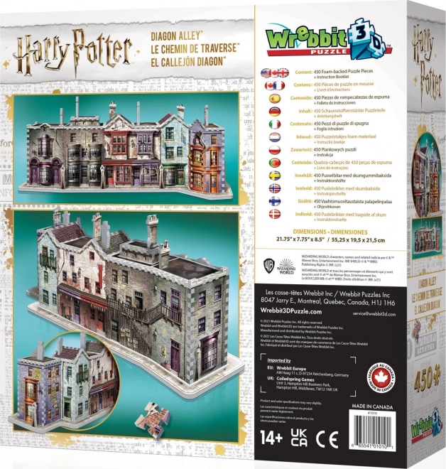 Puzzle 3D Diagon Alley di Harry Potter di Wrebbit