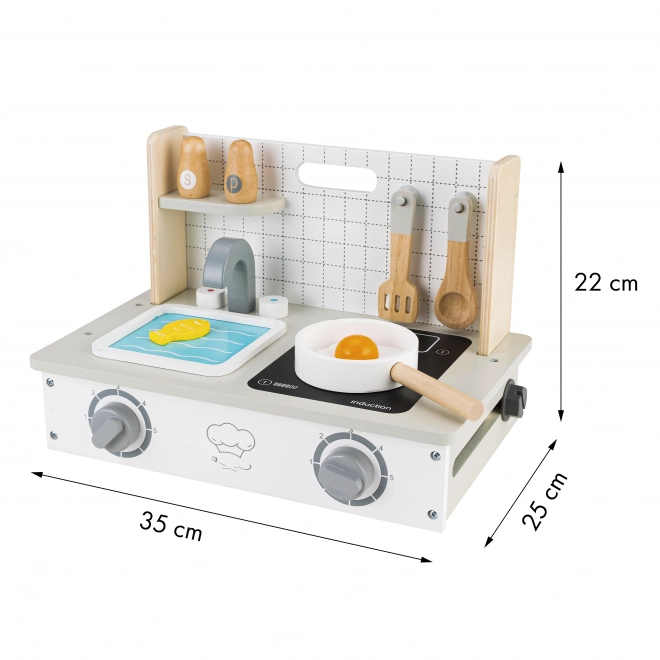 Mini cucina in legno con accessori ECOTOYS