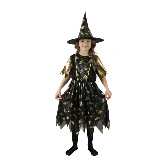 Costume Streghetta Nero-Oro per bambina