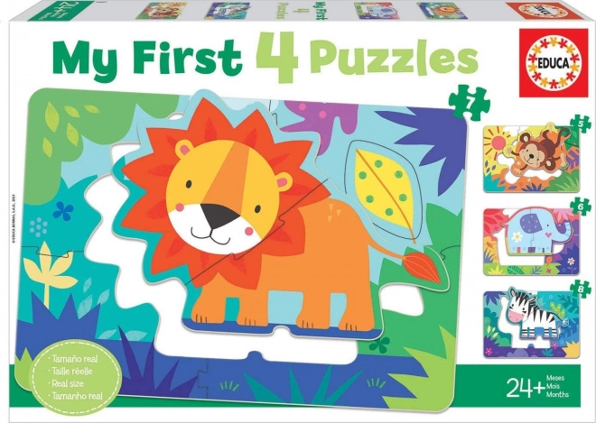 Educa Il mio primo puzzle Animali della giungla 4 in 1