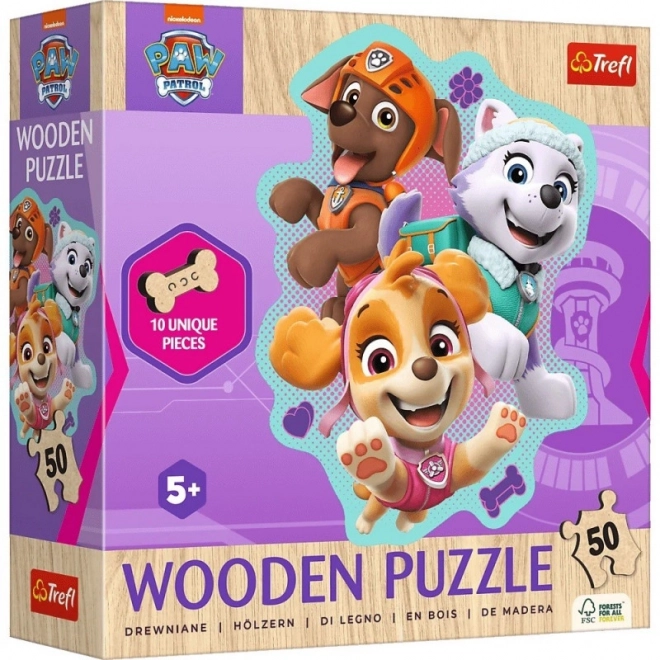 Puzzle in legno 50 pezzi Paw Patrol Allegra comitiva di cuccioli