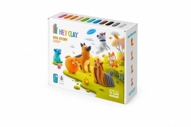 Hey Clay: Storia dei cani - set di argilla modellante