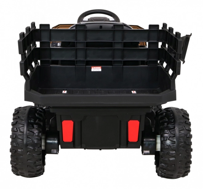 Pick-up agricolo per bambini nero + telecomando + portapacchi + pala + EVA + MP3 LED