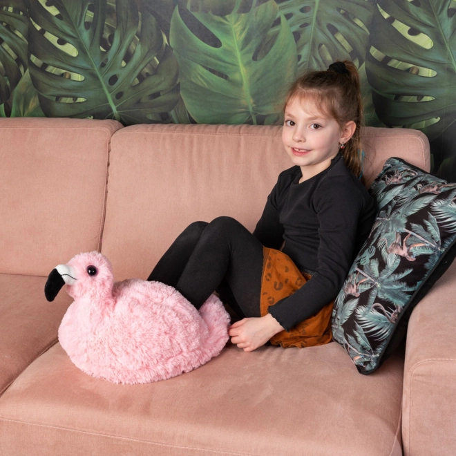 Pantofola riscaldante peluche Flamingo