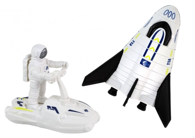 Missione spaziale set razzo astronauta