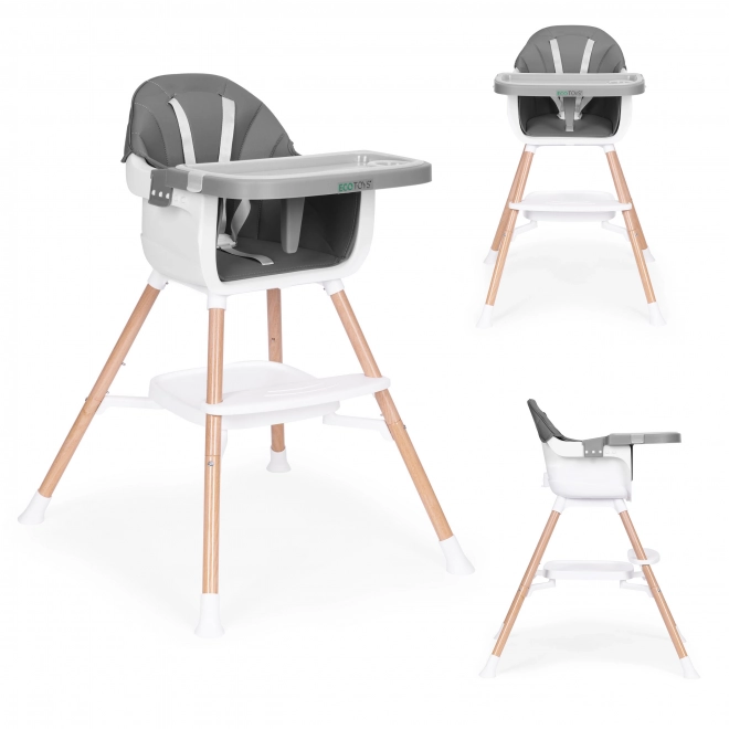 Sedia per bambini 2-in-1 ECOTOYS grigia