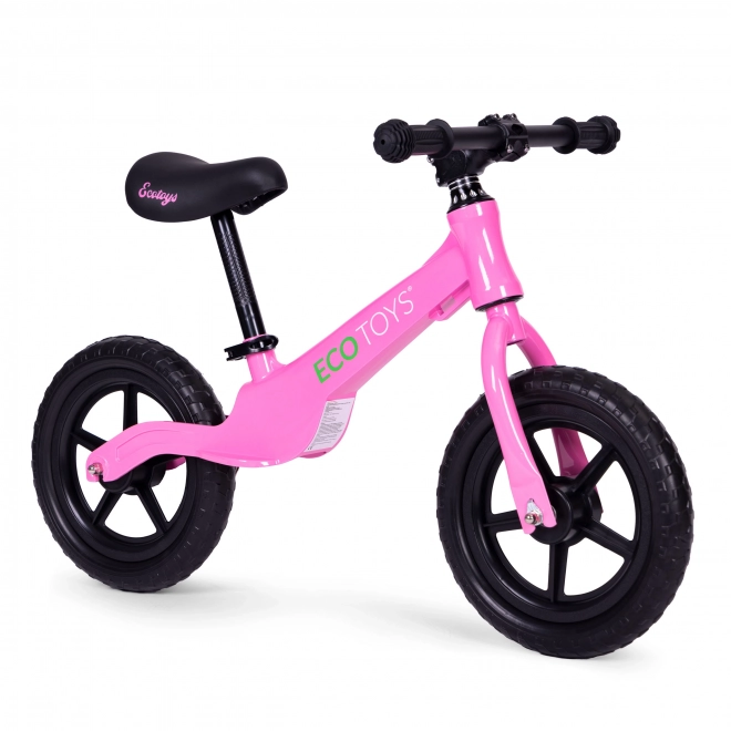 Bicicletta senza pedali ECOTOYS rosa per bambini