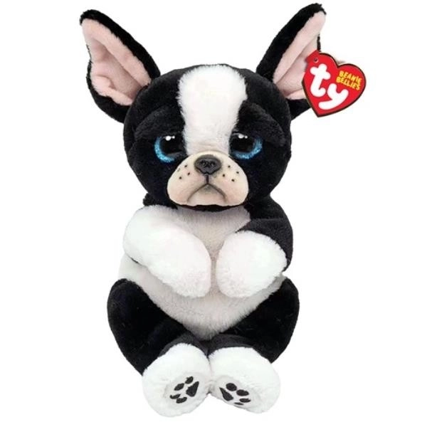 Peluche TY Beanie Bellies cane bianco e nero 24 cm