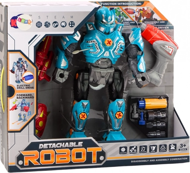 Robot mobile con motore dal trapano per bambini