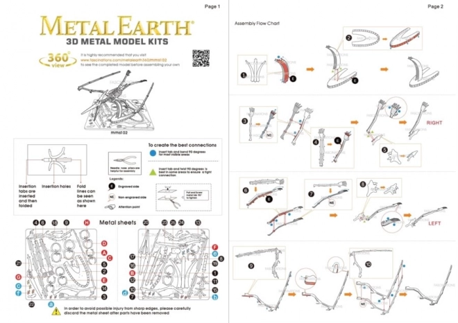 Puzzle 3D Pteranodonte Metal Earth