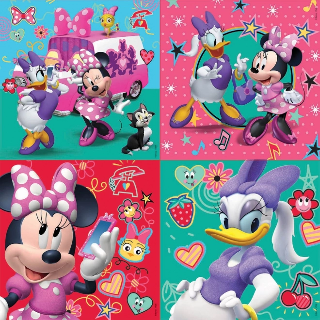 Puzzle Educativo Minnie e Daisy 4 in 1