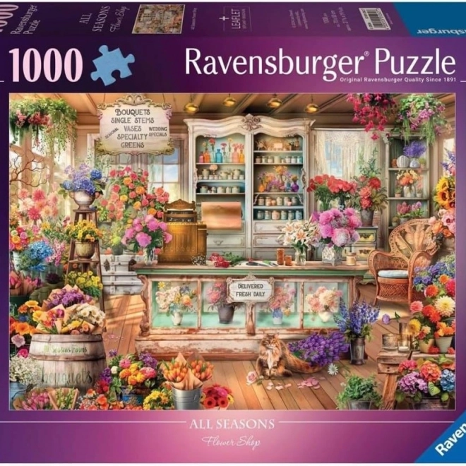 Puzzle Fioristeria Romantica 1000 Pezzi