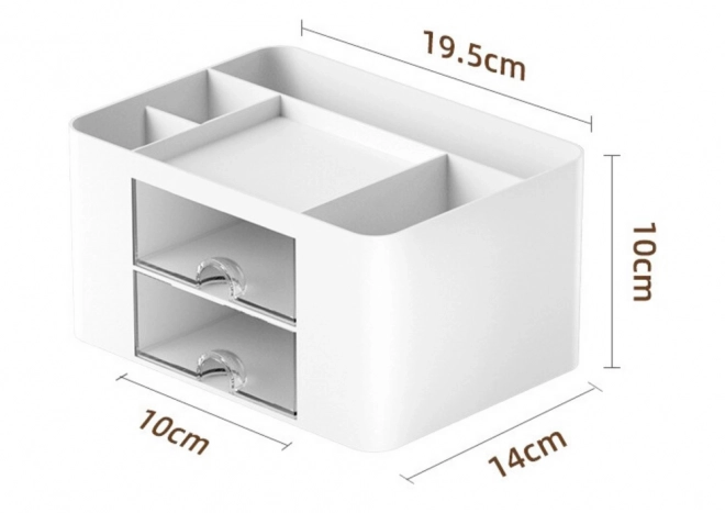 Organizer bianco da scrivania con cassetti