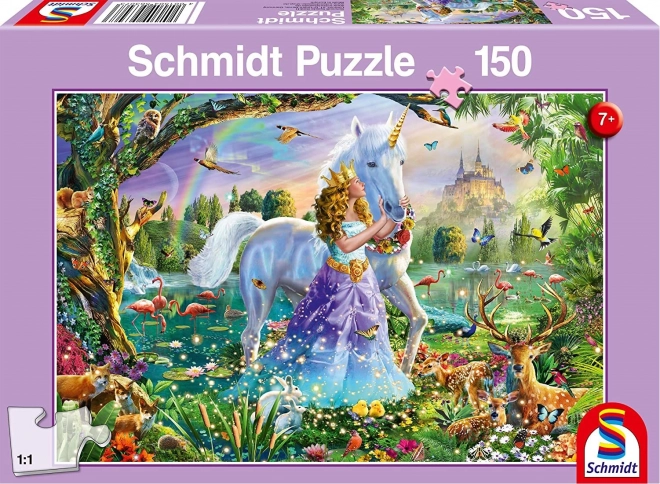 Puzzle Principessa con Unicorno 150 Pezzi