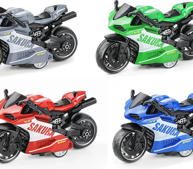 Supersport motocicletta a carica indietro