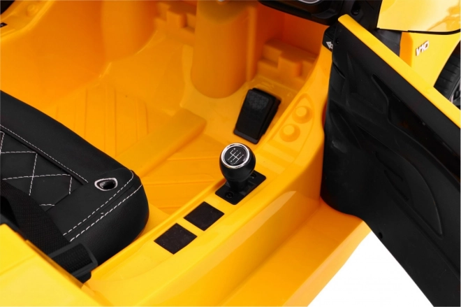 Audi R8 Spyder pacco batteria Giallo + Telecomando + EVA + Avvio lento + Radio MP3 + LED