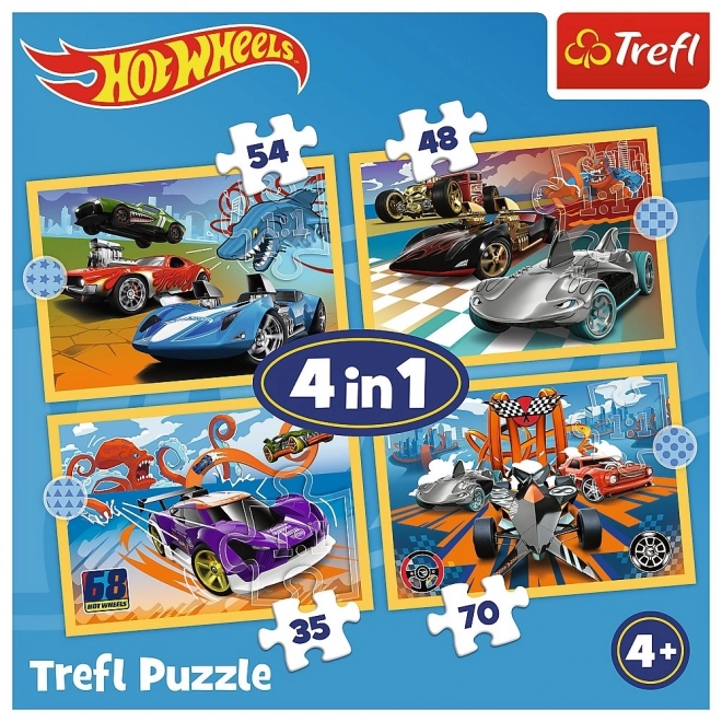 Puzzle 4 in 1 Hot Wheels