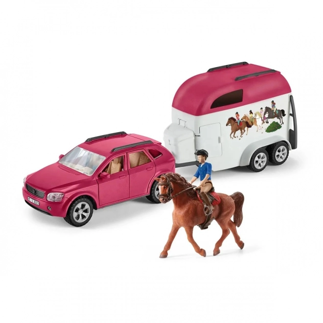 Set di figure Auto con rimorchio Horse Club