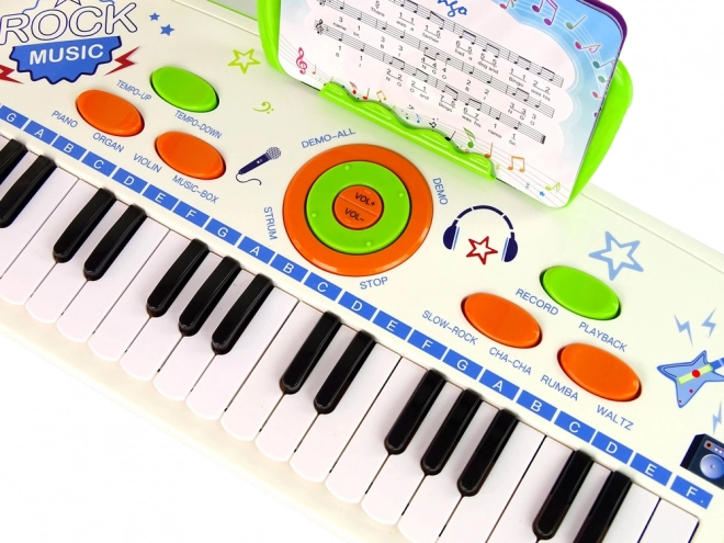 Pianoforte Elettrico per Bambini con USB e MP3 Blu