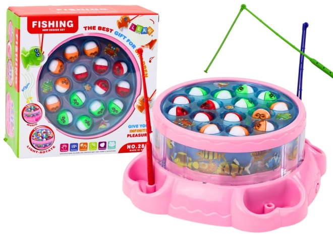 Gioco Pesca Magica con Luci e Suoni Rosa