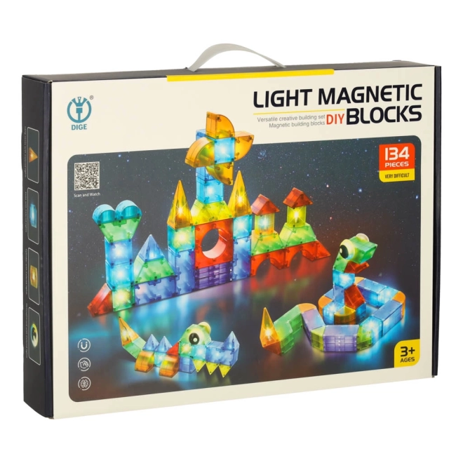 Blocchi magnetici luminosi 64 pezzi – 134 pezzi