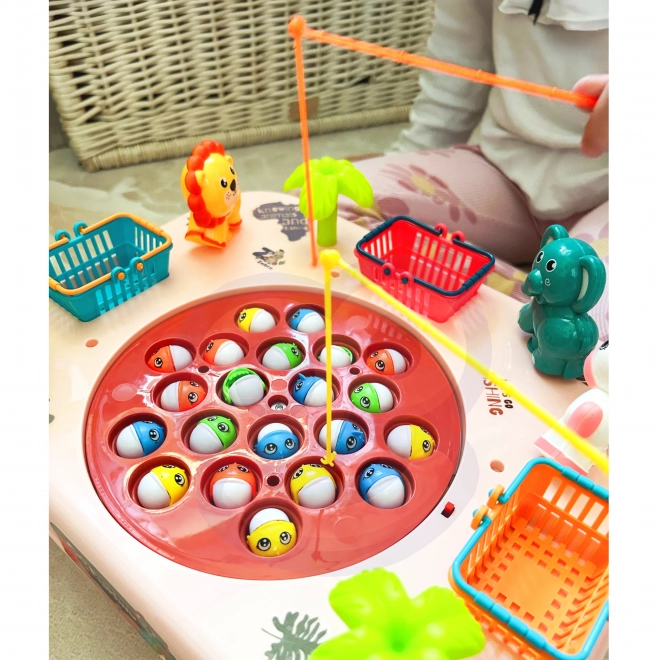 Woopie gioco di abilità pescare i pesci tavolo interattivo rosa