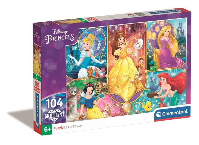 Puzzle brillante Disney Principesse mondo incantato 104 pezzi