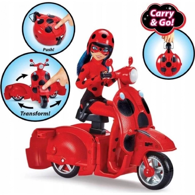 Miraculous Scooter e Bambola Lucky Charm Playset