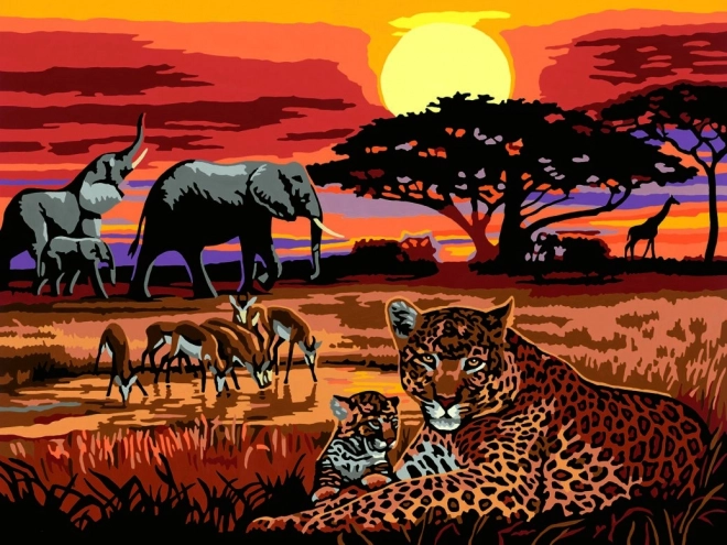 CreArt paesaggi africani kit pittura per bambini Ravensburger