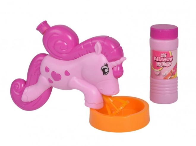 Giocattolo per bolle di sapone unicorno