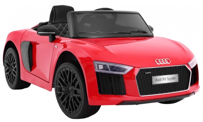 Audi R8 Spyder a batteria Vernice rossa + Controllo remoto + EVA + Avvio lento + Radio MP3 + LED