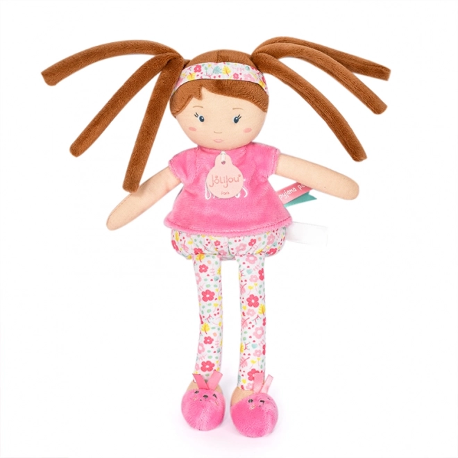 Doudou bambola Les Pipelettes 25 cm rosa