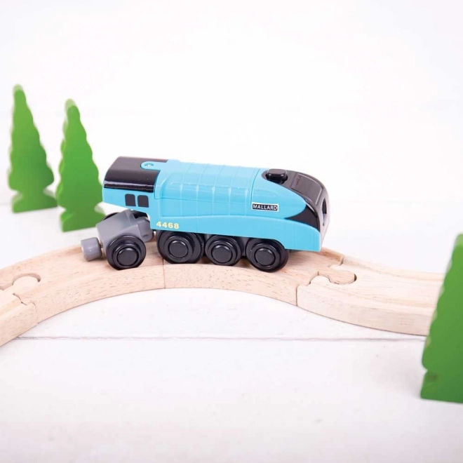 Locomotiva Elettrica Modello Mallard di Bigjigs Rail Blu