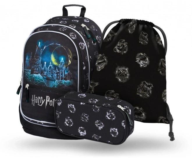 Set scolastico 3 pezzi Harry Potter Hogwarts: zaino, astuccio, sacca