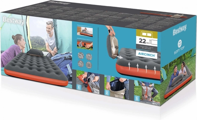 Materasso gonfiabile Bestway per 2 persone 203x152x22 cm