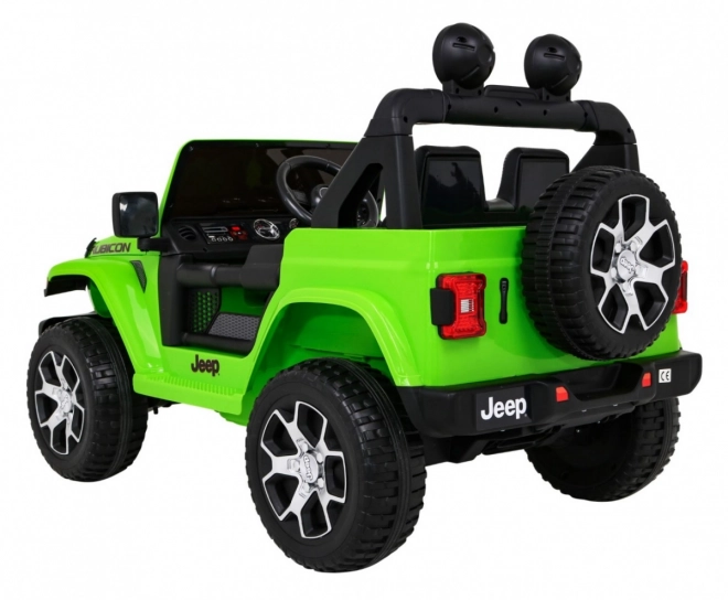 Jeep Wrangler Rubicon batteria per bambini Verde + Telecomando + Radio MP3 LED + Ruote EVA