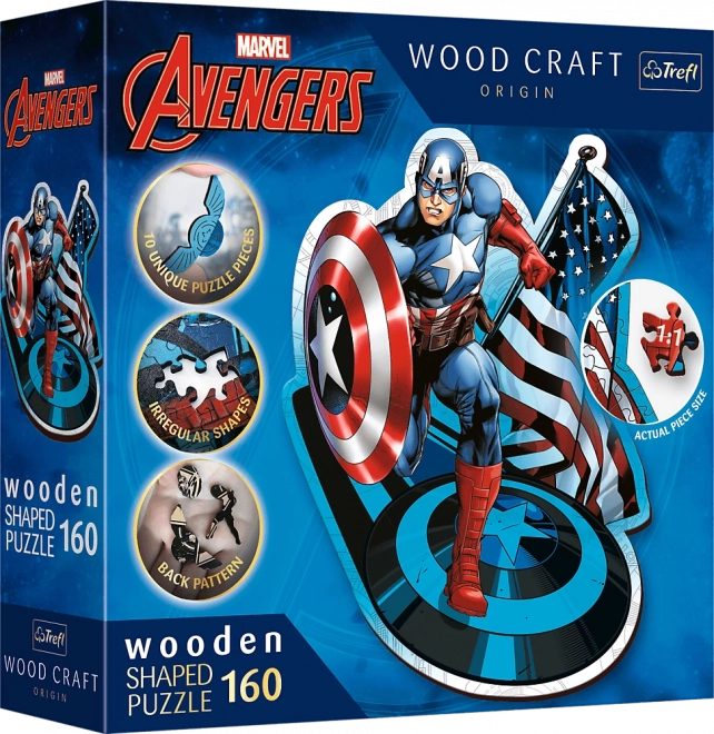 Puzzle artigianale in legno Capitano America 160 pezzi