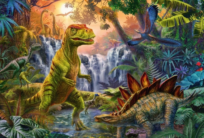 Puzzle con Dinosauri SCHMIDT 4-in-1 in Valigetta di Latta