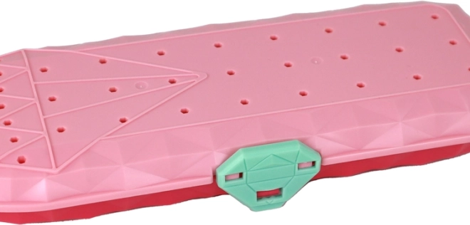 Astuccio rosa compatto e pratico