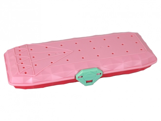 Set per Creare Braccialetti in Scatola Rosa