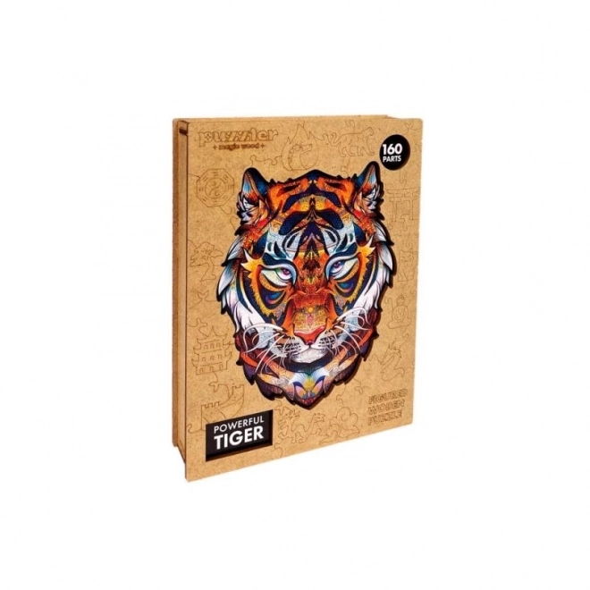 Puzzle Di Legno Colorato - Potente Tigre