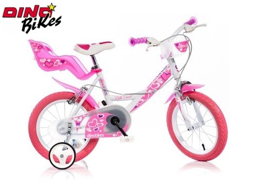 Bicicletta per bambini Dino Bikes bianca 16 pollici