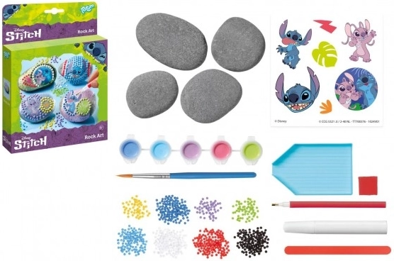 set creativo per dipingere e decorare pietre Stitch