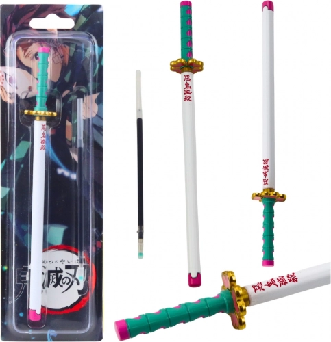 Penna metallica a forma di katana ispirata agli anime