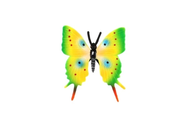 Farfalla tropicale Papilio in plastica 5,5cm in sacchetto