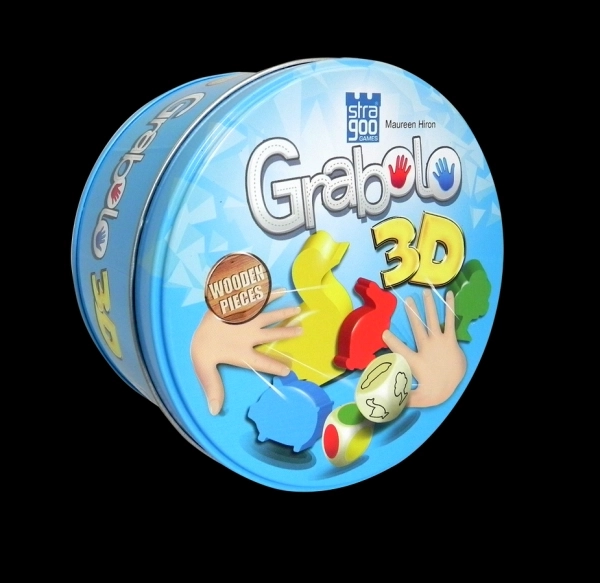 Grabolo 3D gioco da tavolo in legno con scatola di latta