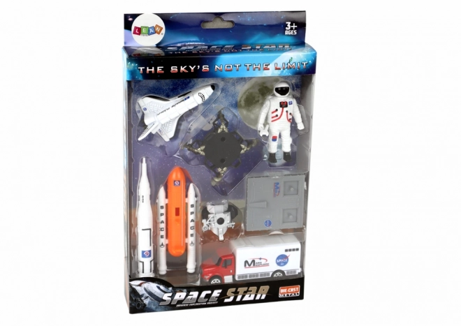 Set figure Spaziale Astronave 8 Pezzi