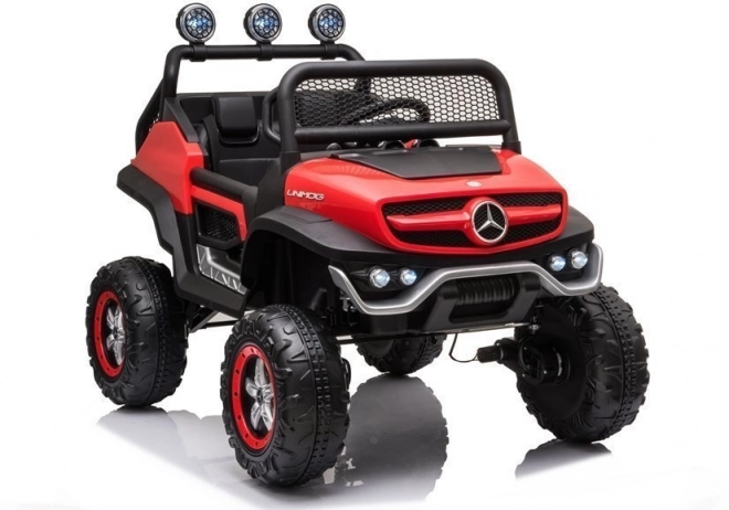 Auto elettrico a batteria Mercedes Unimog S rosso