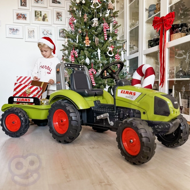Trattore a pedali FALK Claas Arion 430 con rimorchio
